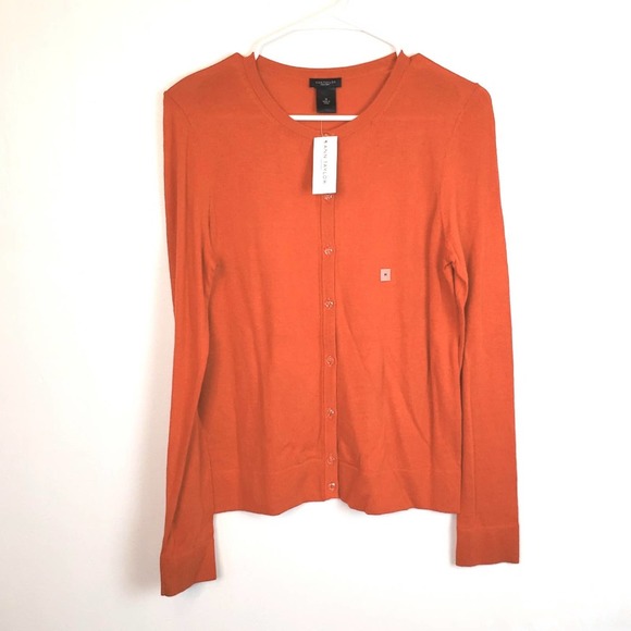 Ann Taylor Factory Red Cardigan Sweater size Med - Picture 1 of 6